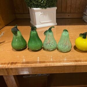 MURANO GLASS HAND BLOWN SET OF FRUITS 7